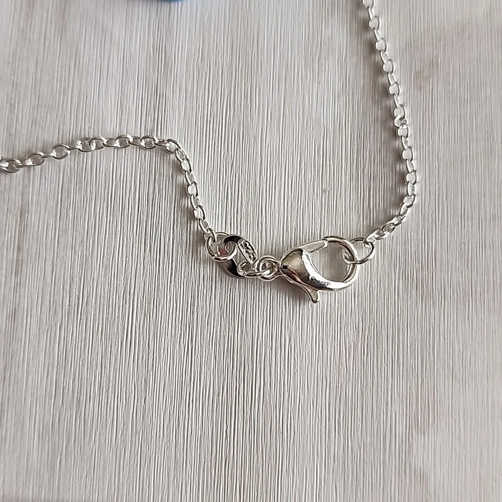 M&M Necklace 20 inch 925S Silver plate Chain NP - Picture 2 of 3